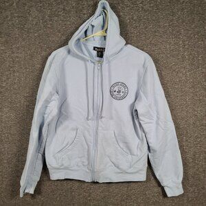 Mudd Jeans Diva University Women's/Juniors Sz L Blue Full Zip Hooded Sweatshirt
